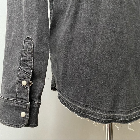Zadig & Voltaire Denim Pearl Snap Western Shirt - Picture 5 of 13